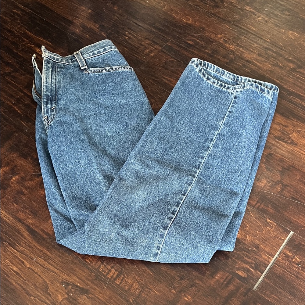 Silvertab Levi’s Classic Blue Denim Wide Leg Jeans With Elastic Waist Edition